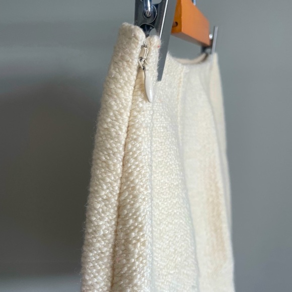 Club Monaco Centie Tweed Mini Skirt Ivory Size 4 - Picture 3 of 4